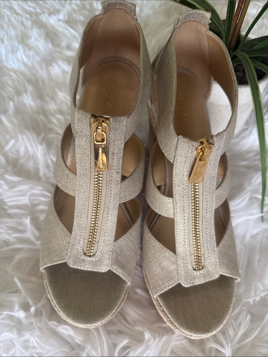 MICHAEL Michael Kors Shoes - Michael Kors Metallic Linen
Damita Wedge